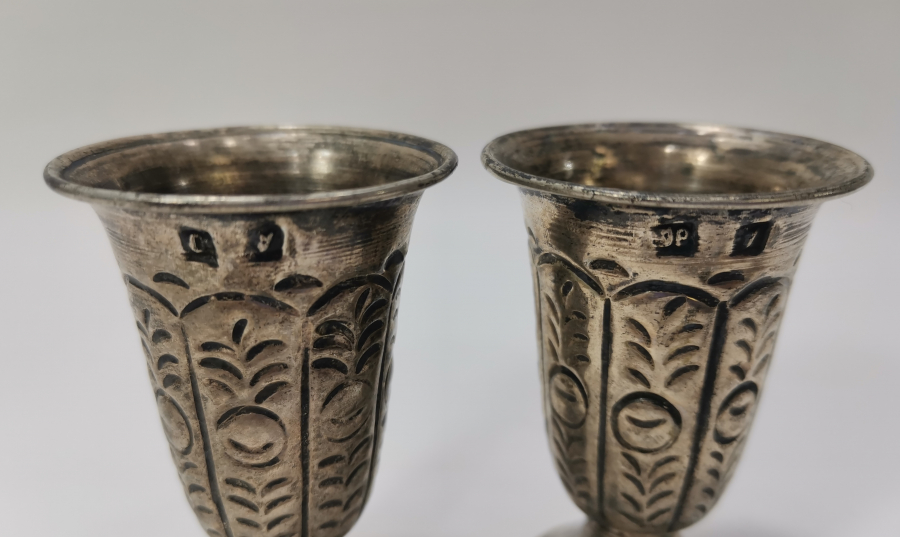 ÜZERİ HAYAT AĞAÇLI ANTİKA GÜMÜŞ ÇİFT ZEMZEMLİK