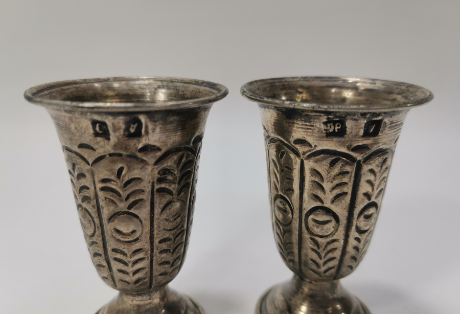 ÜZERİ HAYAT AĞAÇLI ANTİKA GÜMÜŞ ÇİFT ZEMZEMLİK