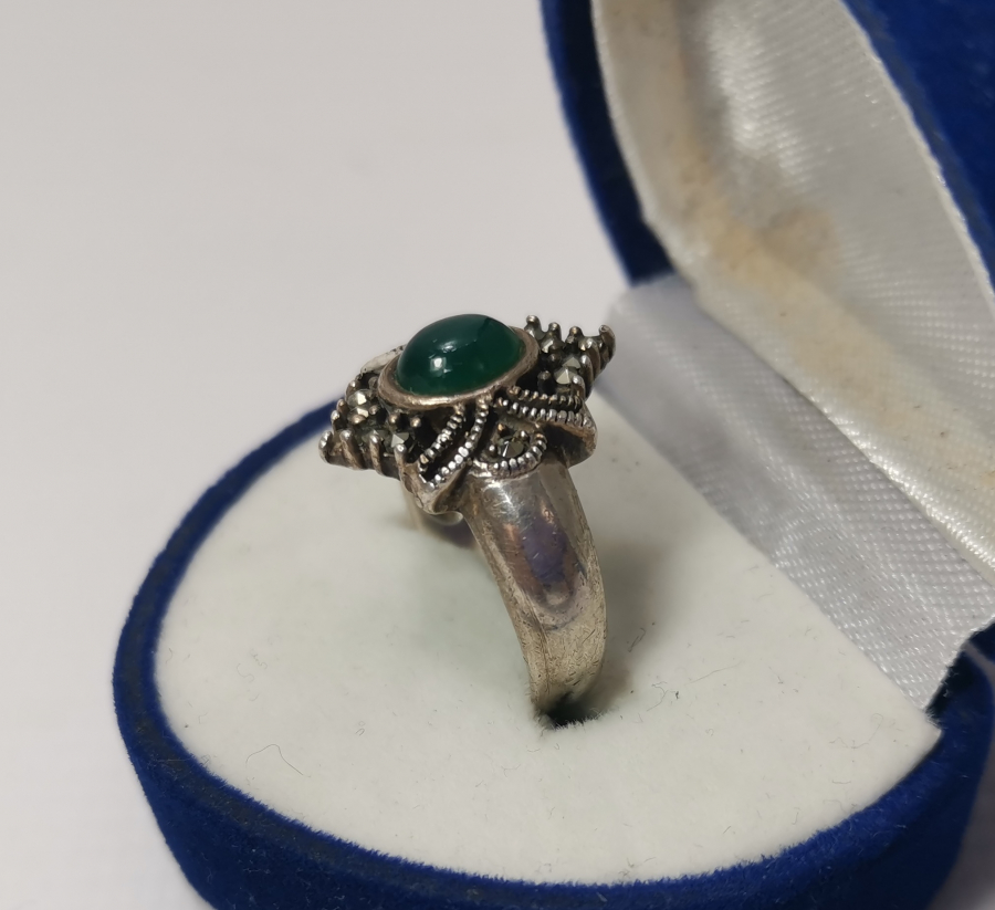 YEŞİM TAŞLI GÜMÜŞ KOLYE UCU