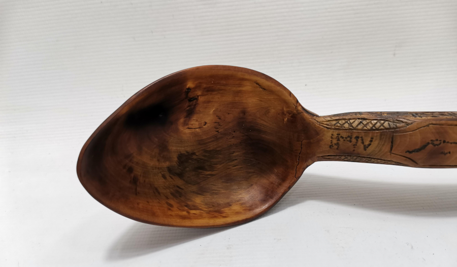 ÜZERİ DUALI BÜYÜK BOY AHŞAP ŞİFA KEPÇESİ- KAŞIĞI