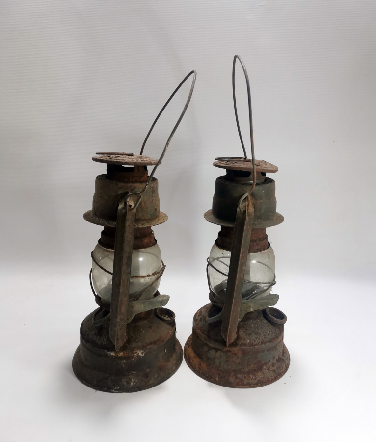 2 ADET ANTİKA GEMİCİ FENERİ