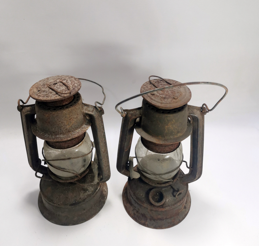2 ADET ANTİKA GEMİCİ FENERİ