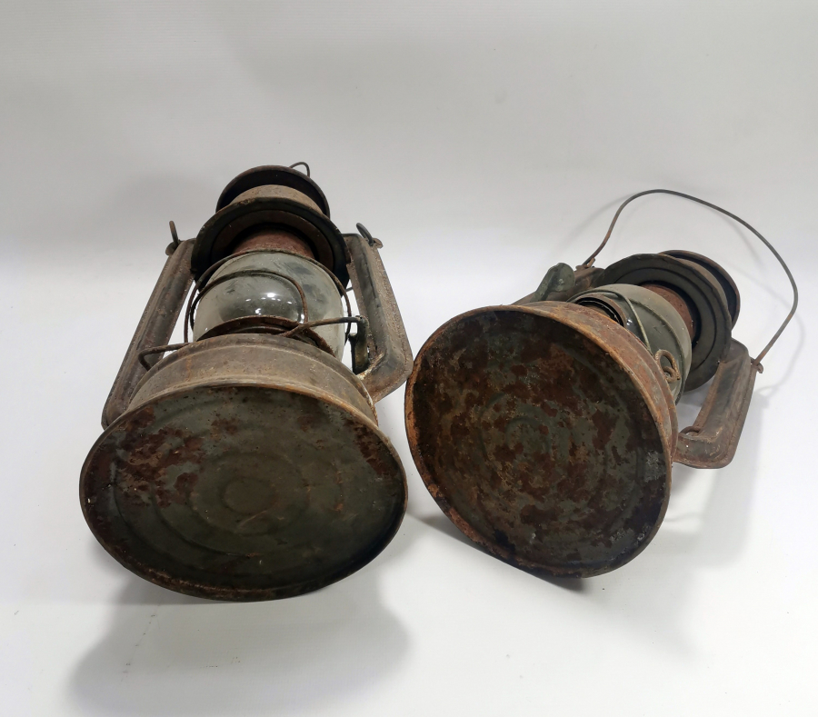 2 ADET ANTİKA GEMİCİ FENERİ