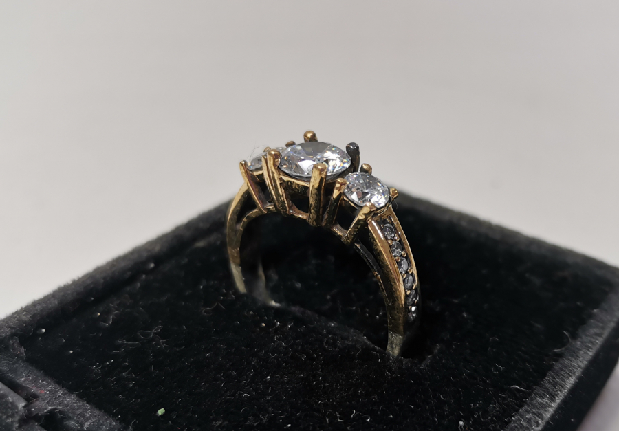 3 TAŞ GÜMÜŞ YÜZÜK