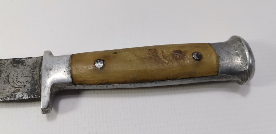 BOYNUZ SAPLI YERLİ YAPIM ANTİKA AVCI BIÇAĞI