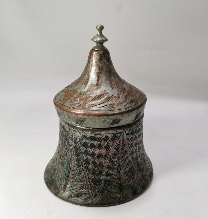 OSMANLI DÖNEMİ BOSNA YAPIMI TEKKE İŞİ KUBBELİ KAHVE KUTUSU