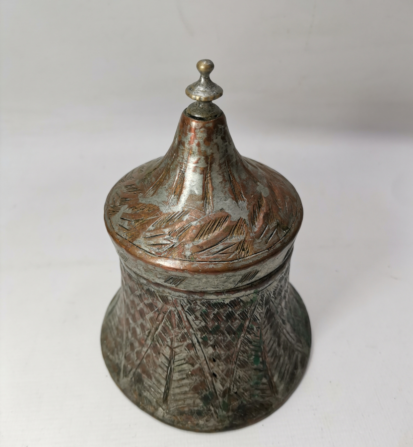 OSMANLI DÖNEMİ BOSNA YAPIMI TEKKE İŞİ KUBBELİ KAHVE KUTUSU