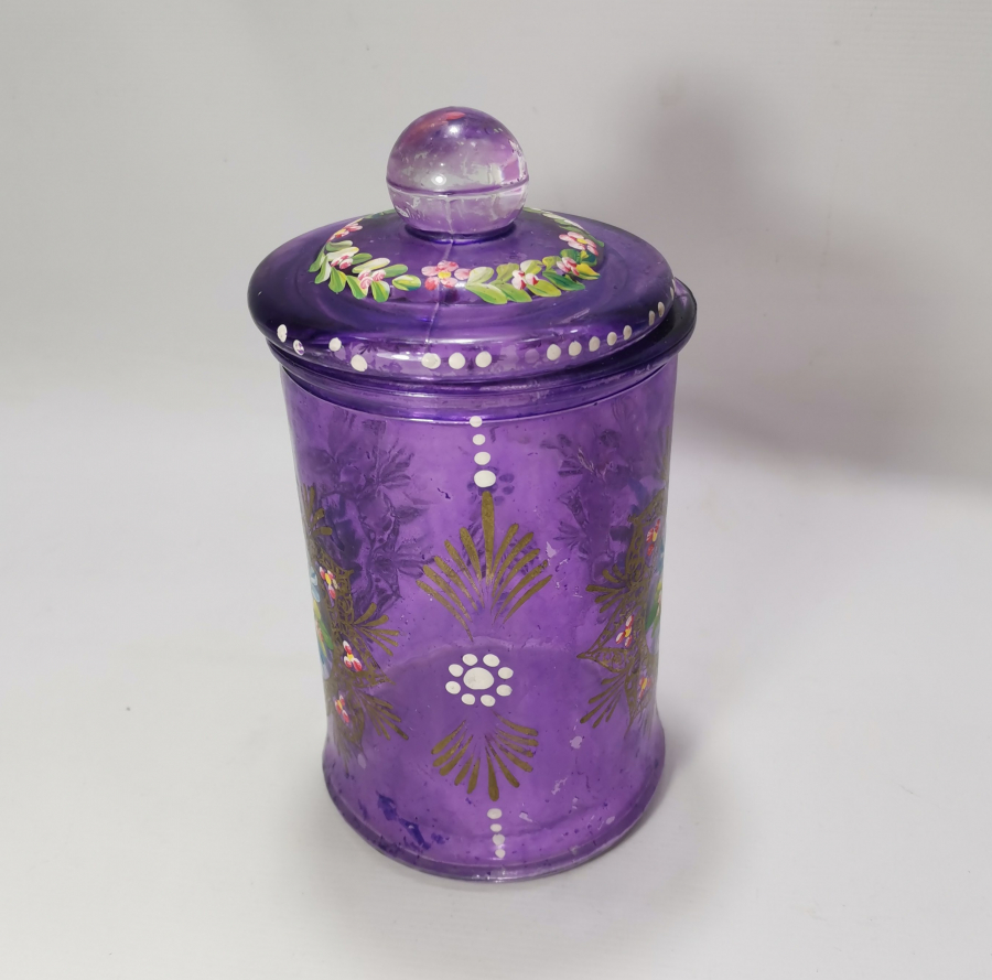 OSMANLI DÖNEMİ EL BOYAMA  ŞEKERCİ KAVANOZU