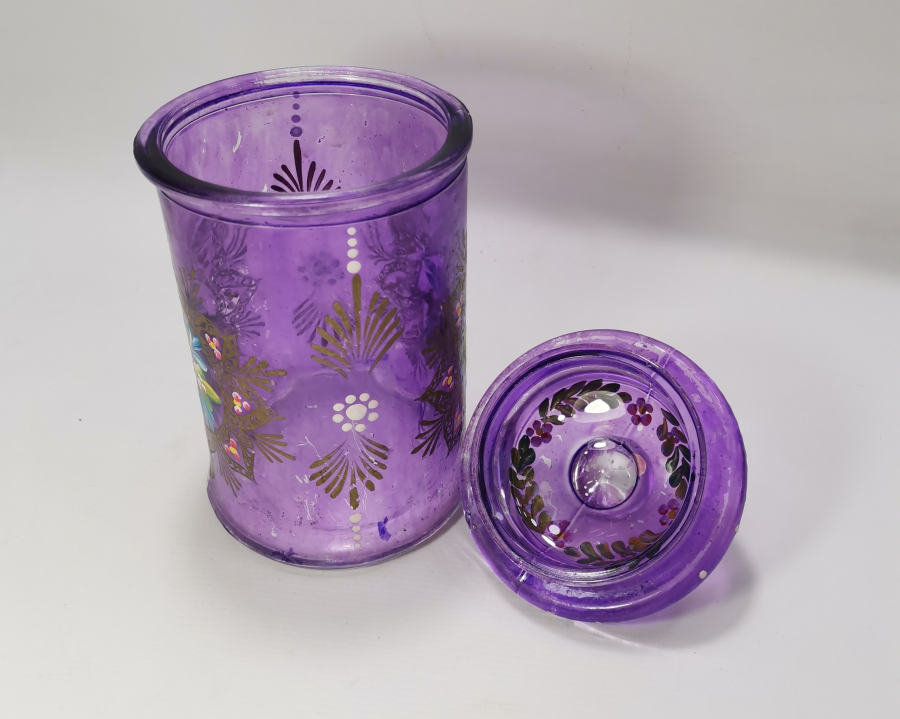 OSMANLI DÖNEMİ EL BOYAMA  ŞEKERCİ KAVANOZU