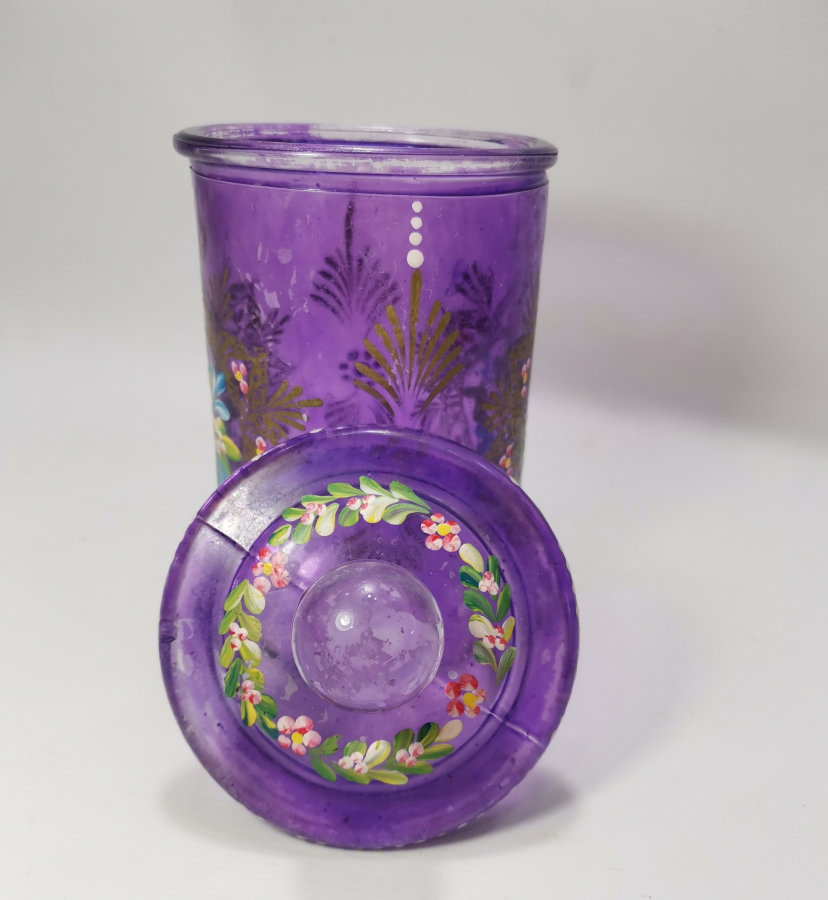 OSMANLI DÖNEMİ EL BOYAMA  ŞEKERCİ KAVANOZU