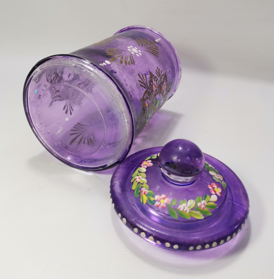 OSMANLI DÖNEMİ EL BOYAMA  ŞEKERCİ KAVANOZU