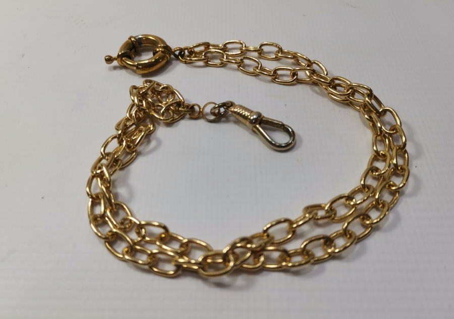 ALTIN KAPLAMA ANTİKA ÇİFT SIRA CEP SAATİ KÖSTEĞİ