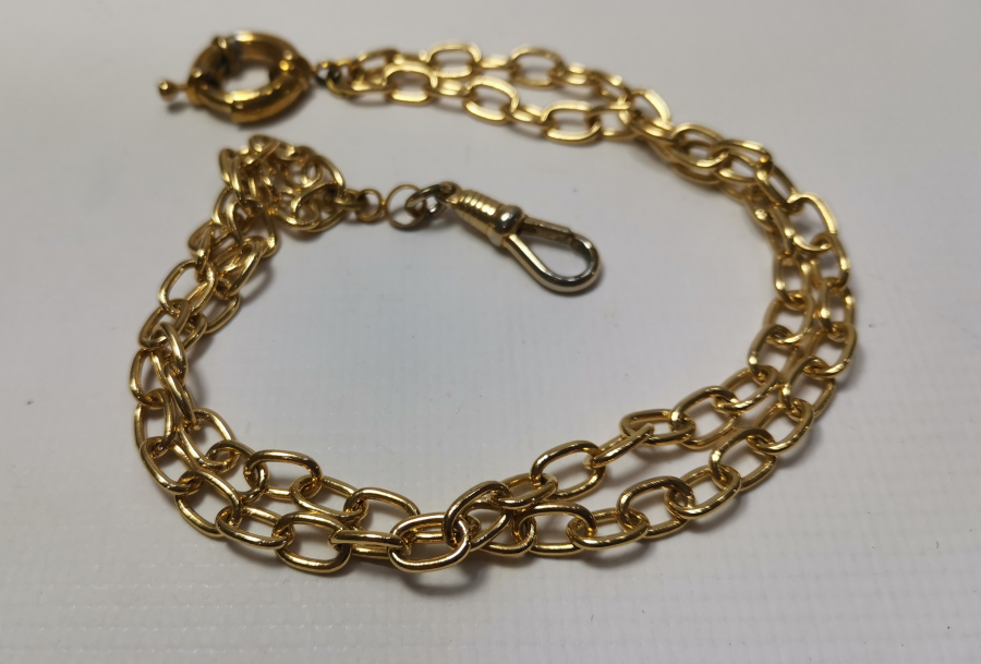 ALTIN KAPLAMA ANTİKA ÇİFT SIRA CEP SAATİ KÖSTEĞİ