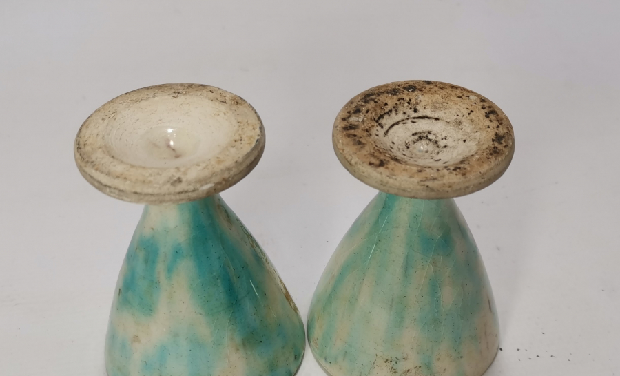 OSMANLI DÖNEMİ NADİR KÜTAHYA İŞİ ÇİFT FİNCAN ZARFI