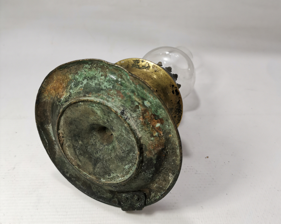 OSMANLI DÖNEMİ SÜLEYMANİYE İŞİ NADİR FORMDA GAZ LAMBASI