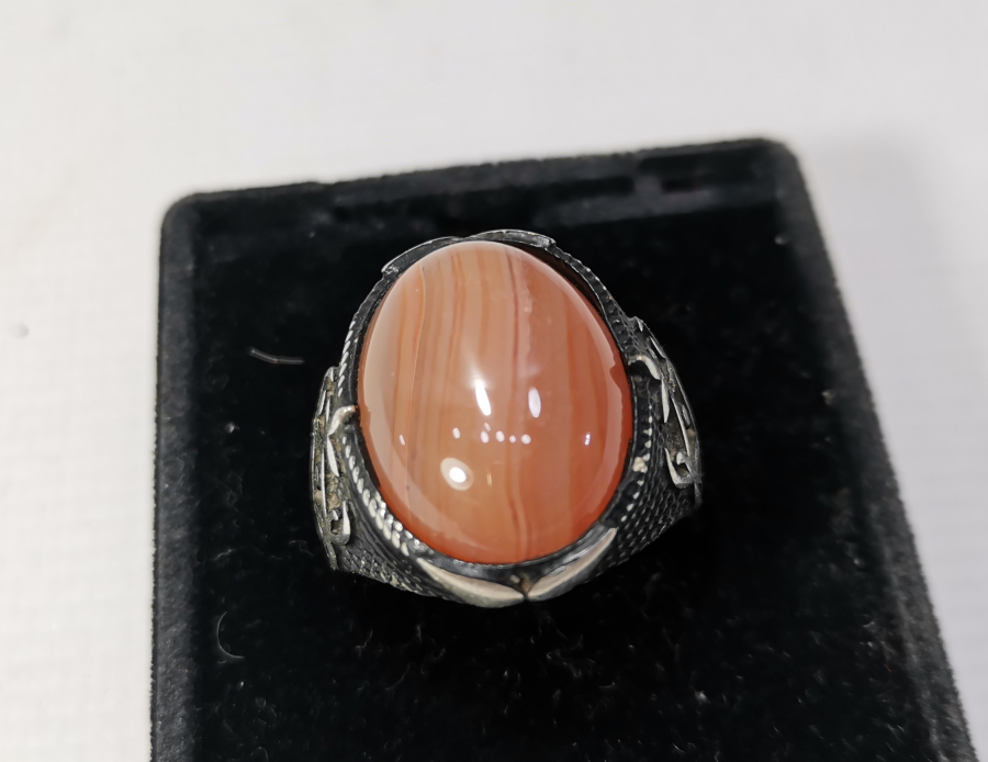 SÜLEYMANİYE AKİKLİ GÜMÜŞ YÜZÜK