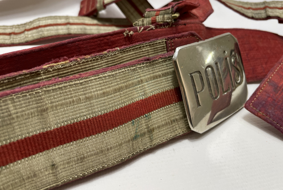GÜMÜŞ SIRMALI ÇOK NADİR POLİS KOMİSERİ KILIÇ KUŞAMI KEMERİ