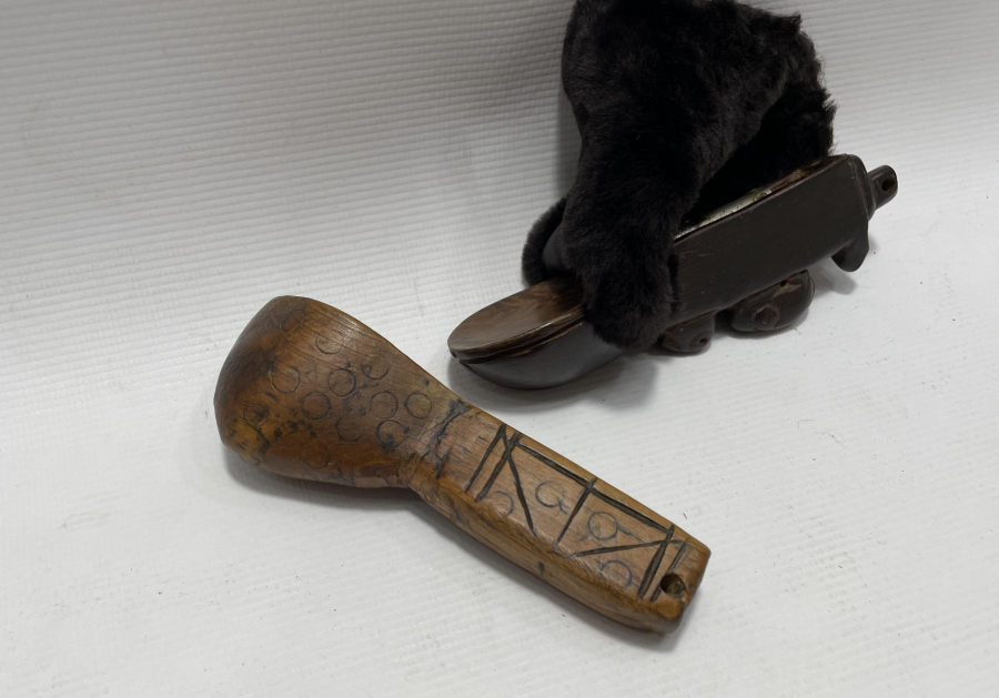 OSMANLI DÖNEMİ 2 ADET AHŞAP BILDIR AVI ALETİ