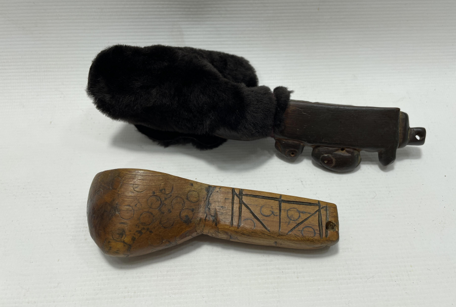 OSMANLI DÖNEMİ 2 ADET AHŞAP BILDIR AVI ALETİ