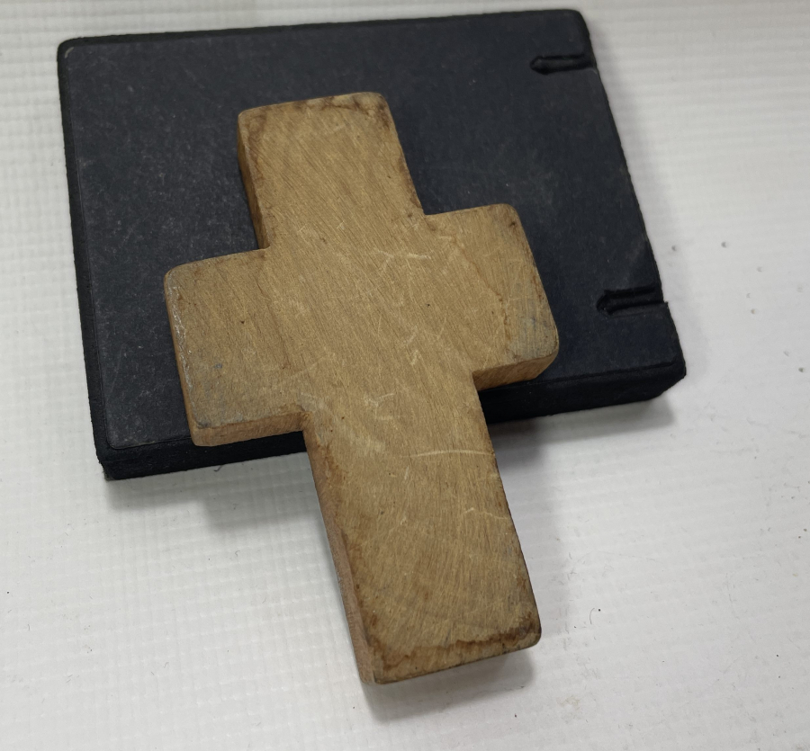 OSMANLI DÖNEMİ EL OYMA HAÇ FORMUNDA RUM İKONA