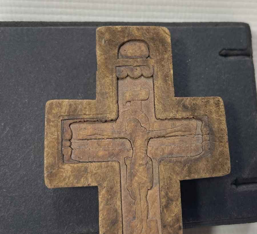 OSMANLI DÖNEMİ EL OYMA HAÇ FORMUNDA RUM İKONA