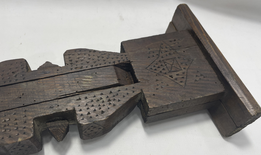 OSMANLI DÖNEMİ İŞLEMELİ AHŞAP SOFRA ALTLIĞI