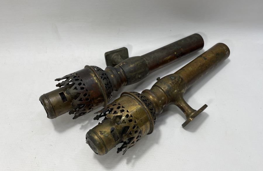 ÜZERLERİ OSMANLICA YAZILI ÇOK NADİR ÇİFT TREN VAGON LAMBALARI