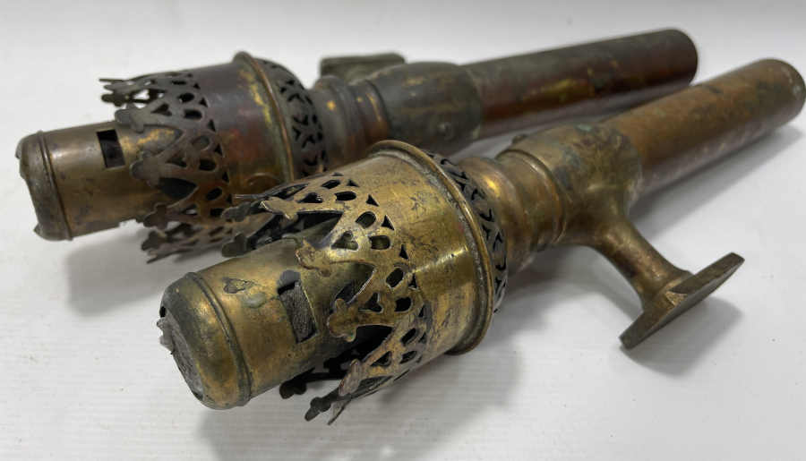 ÜZERLERİ OSMANLICA YAZILI ÇOK NADİR ÇİFT TREN VAGON LAMBALARI