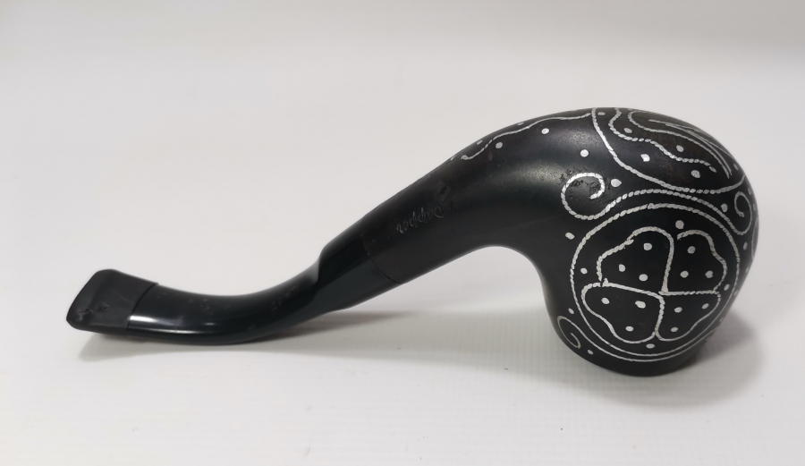 GÜMÜŞ ÇAKMA İŞÇİLİKLİ ANTİKA PİPO