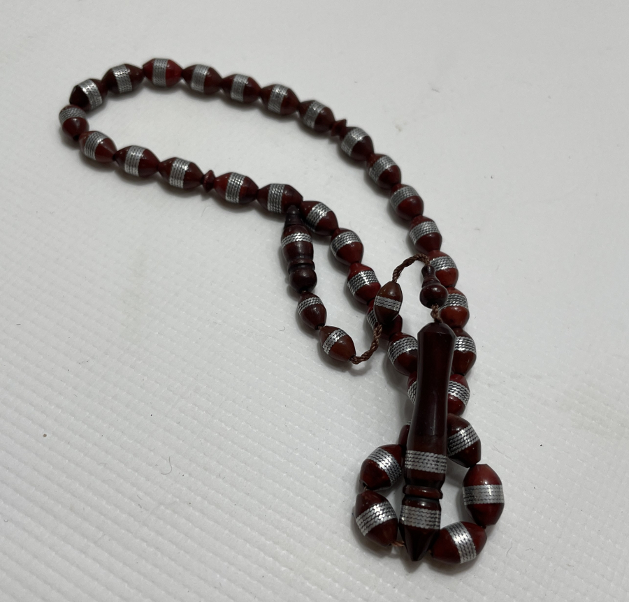 GÜMÜŞ ÇAKMA İŞÇİLİKLİ KUKA TESBİH