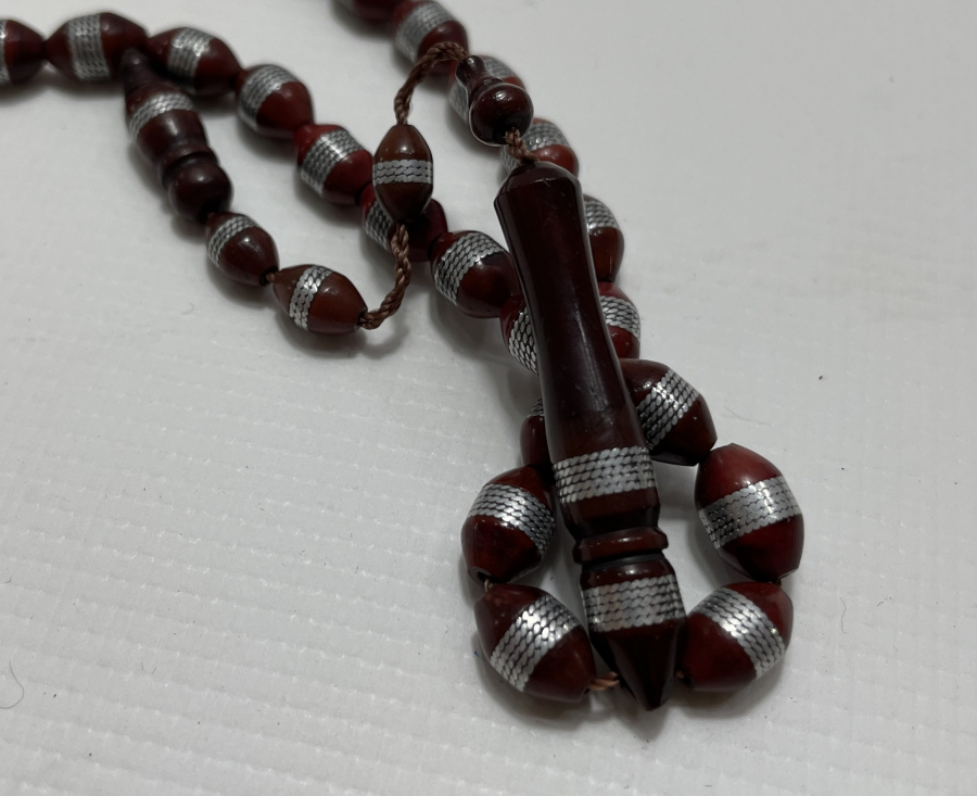 GÜMÜŞ ÇAKMA İŞÇİLİKLİ KUKA TESBİH