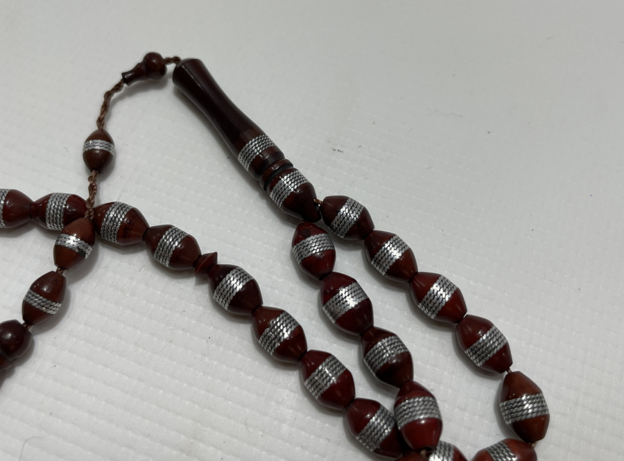 GÜMÜŞ ÇAKMA İŞÇİLİKLİ KUKA TESBİH