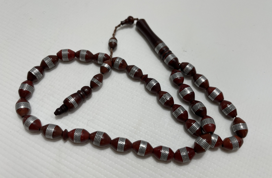 GÜMÜŞ ÇAKMA İŞÇİLİKLİ KUKA TESBİH