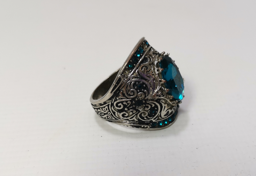 KABARTMA İŞÇİLİKLİ GÜMÜŞ YÜZÜK