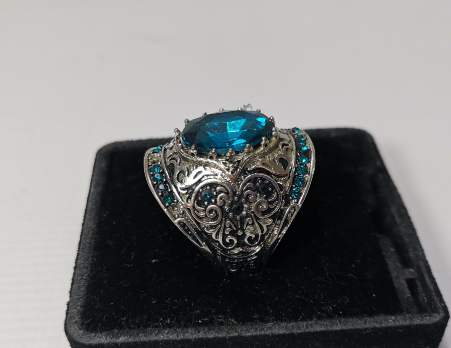 KABARTMA İŞÇİLİKLİ GÜMÜŞ YÜZÜK