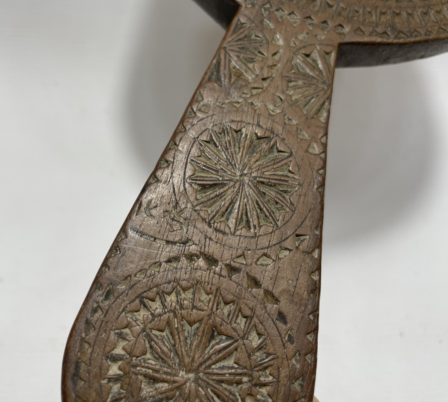 OSMANLI DÖNEMİ ÜZERİ OSMANLICA YAZILI EL OYMA AHŞAP GELİN AYNASI