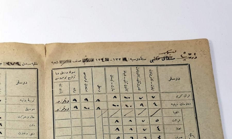 TÜRKİYE CUMHURİYETİ'NİN İLK KARNESİ