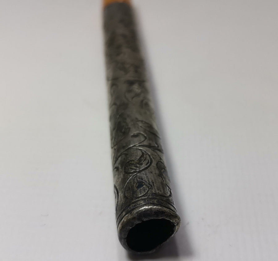 UÇ KISMI MÜGELLEF DAMLA ÇOK NADİR SAVATLI GÜMÜŞ AĞIZLIK