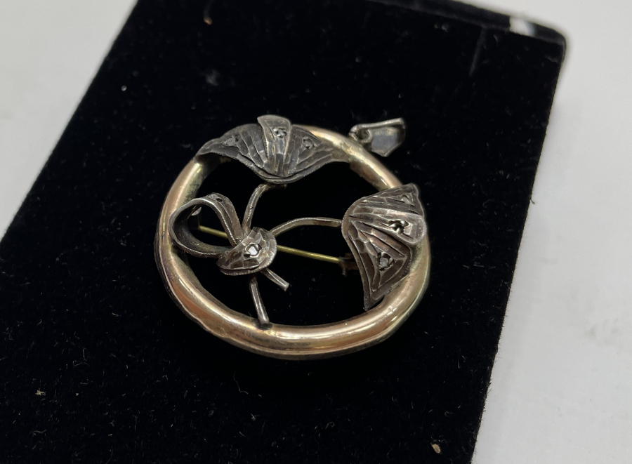 OSMANLI DÖNEMİ ELMASLI KOLYE BROŞ