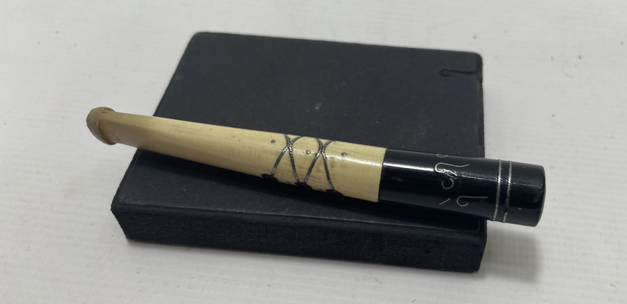 OSMANLI DÖNEMİ GÜMÜŞ ÇAKMA İŞÇİLİKLLİ VE YAZILI AFYON İŞİ AĞIZLIK