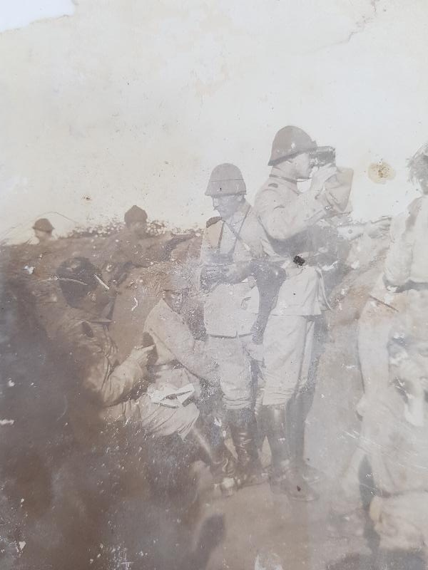 1. DÜNYA SAVAŞI ÇANAKKALE CEPHESİ TÜRK SUBAY VE ASKERLER SİPERDE