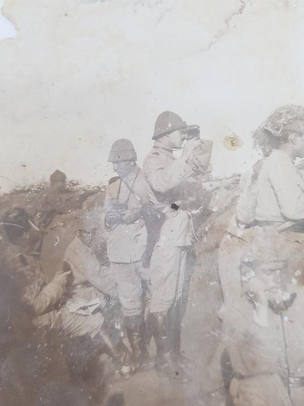 1. DÜNYA SAVAŞI ÇANAKKALE CEPHESİ TÜRK SUBAY VE ASKERLER SİPERDE