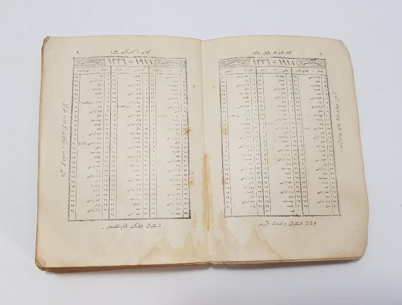 1. DÜNYA SAVAŞI: HİLALİ AHMER CEMİYETİ TARAFINDAN NEŞREDİLEN 1918 YILI TAKVİMİ