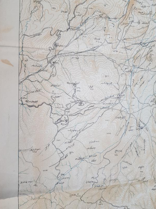 1. DÜNYA SAVAŞI KAFKAS CEPHESİ 3. ORDU ERZURUM VE CİVARI HARİTASI 