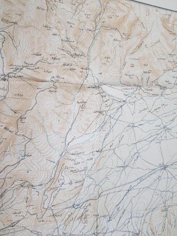 1. DÜNYA SAVAŞI KAFKAS CEPHESİ 3. ORDU ERZURUM VE CİVARI HARİTASI 