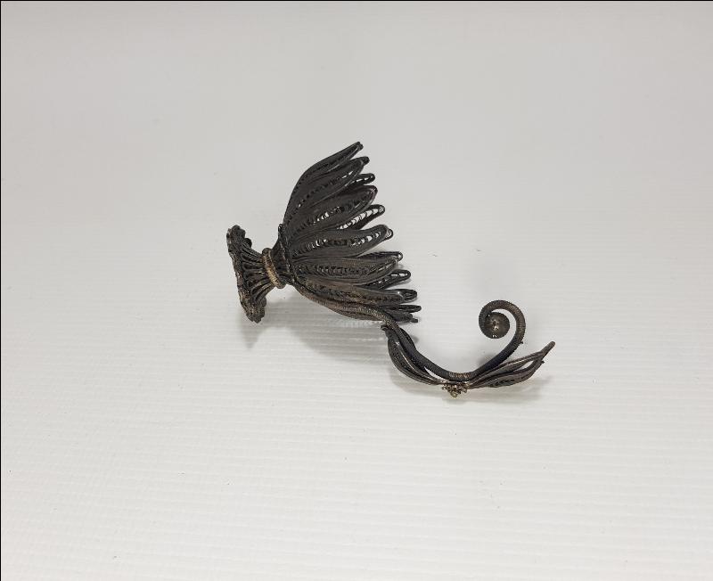 OSMANLI DÖNEMİ NADİR FORMDA TELKARİ GÜMÜŞ FİNCAN ZARFI