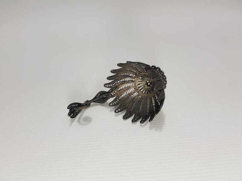 OSMANLI DÖNEMİ NADİR FORMDA TELKARİ GÜMÜŞ FİNCAN ZARFI