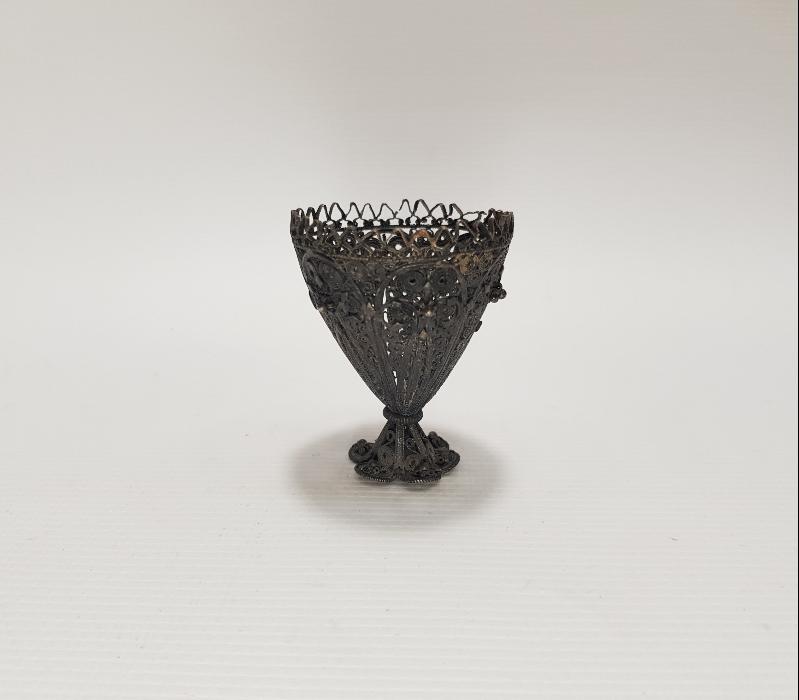 OSMANLI DÖNEMİ TELKARİ GÜMÜŞ FİNCAN ZARFI 