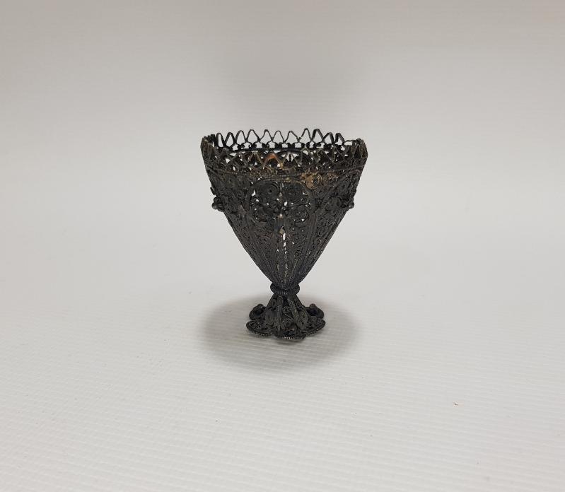 OSMANLI DÖNEMİ TELKARİ GÜMÜŞ FİNCAN ZARFI 