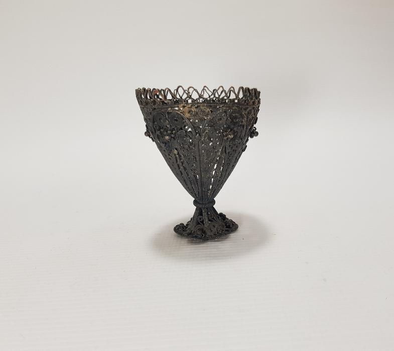 OSMANLI DÖNEMİ TELKARİ GÜMÜŞ FİNCAN ZARFI 